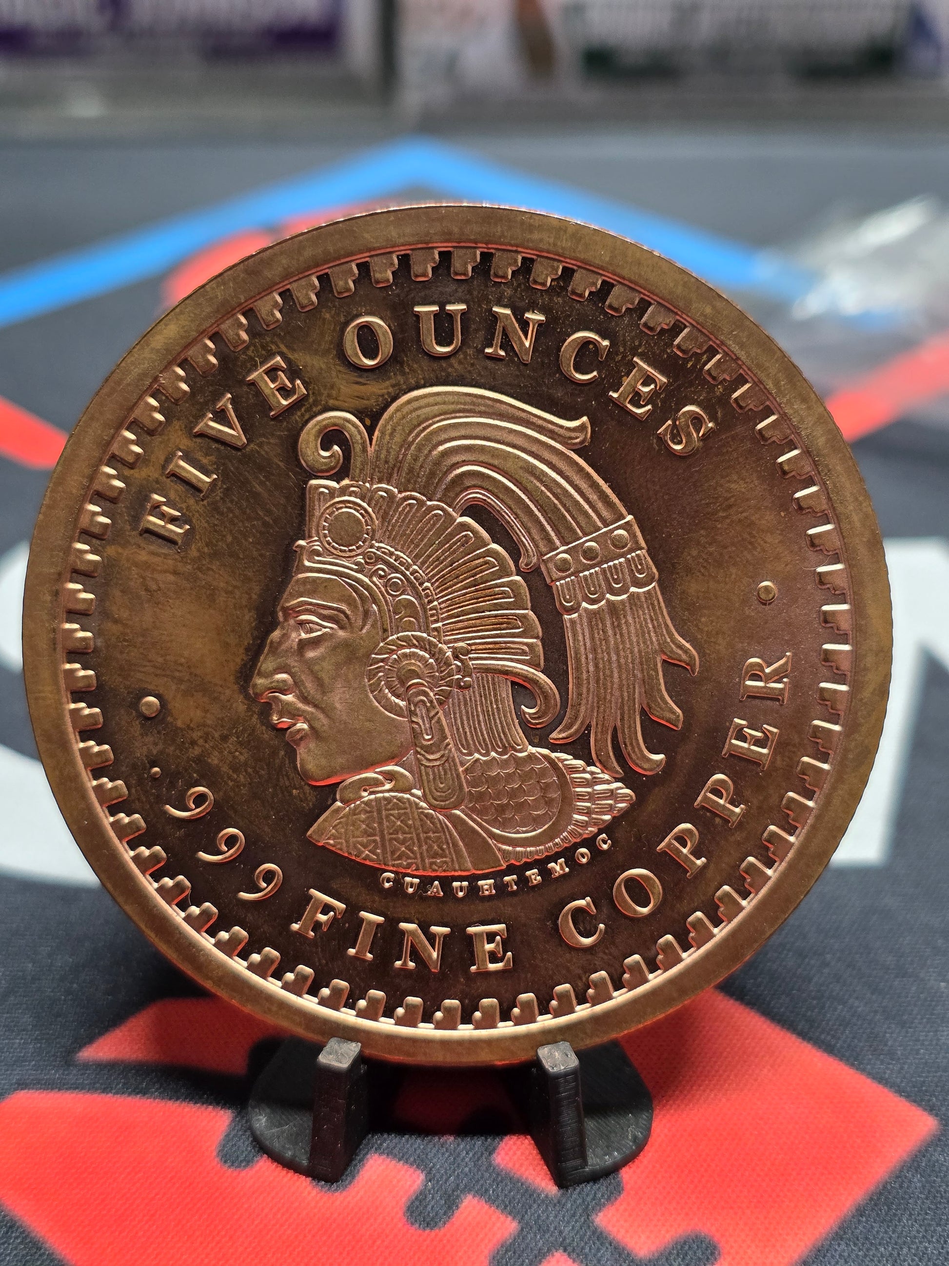 5 oz Aztec .999 Copper Round