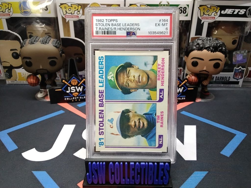 1982 Stolen Base Leaders PSA 6