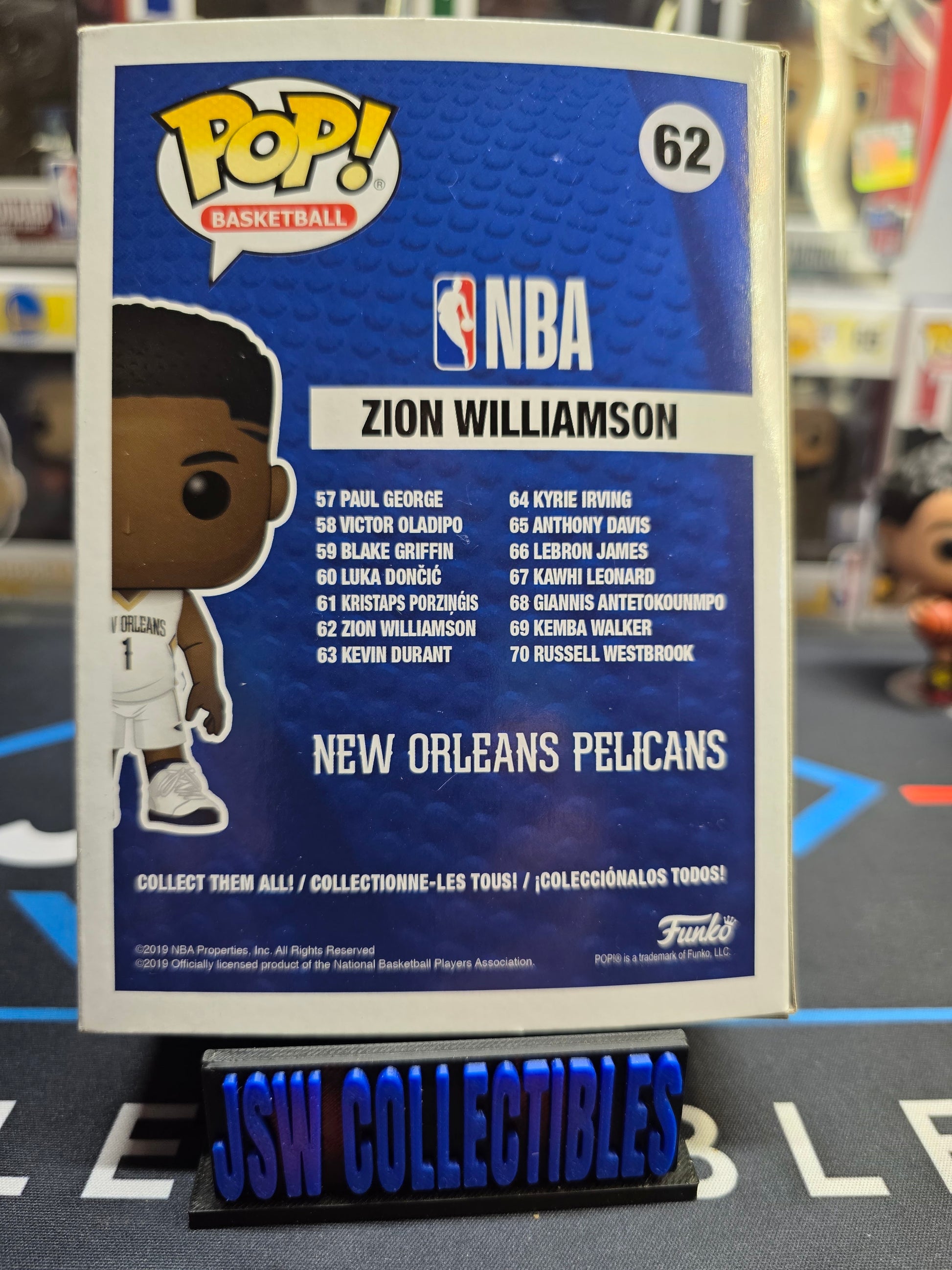 Zion Williamson Funko Pop! Vinyl Figure #62