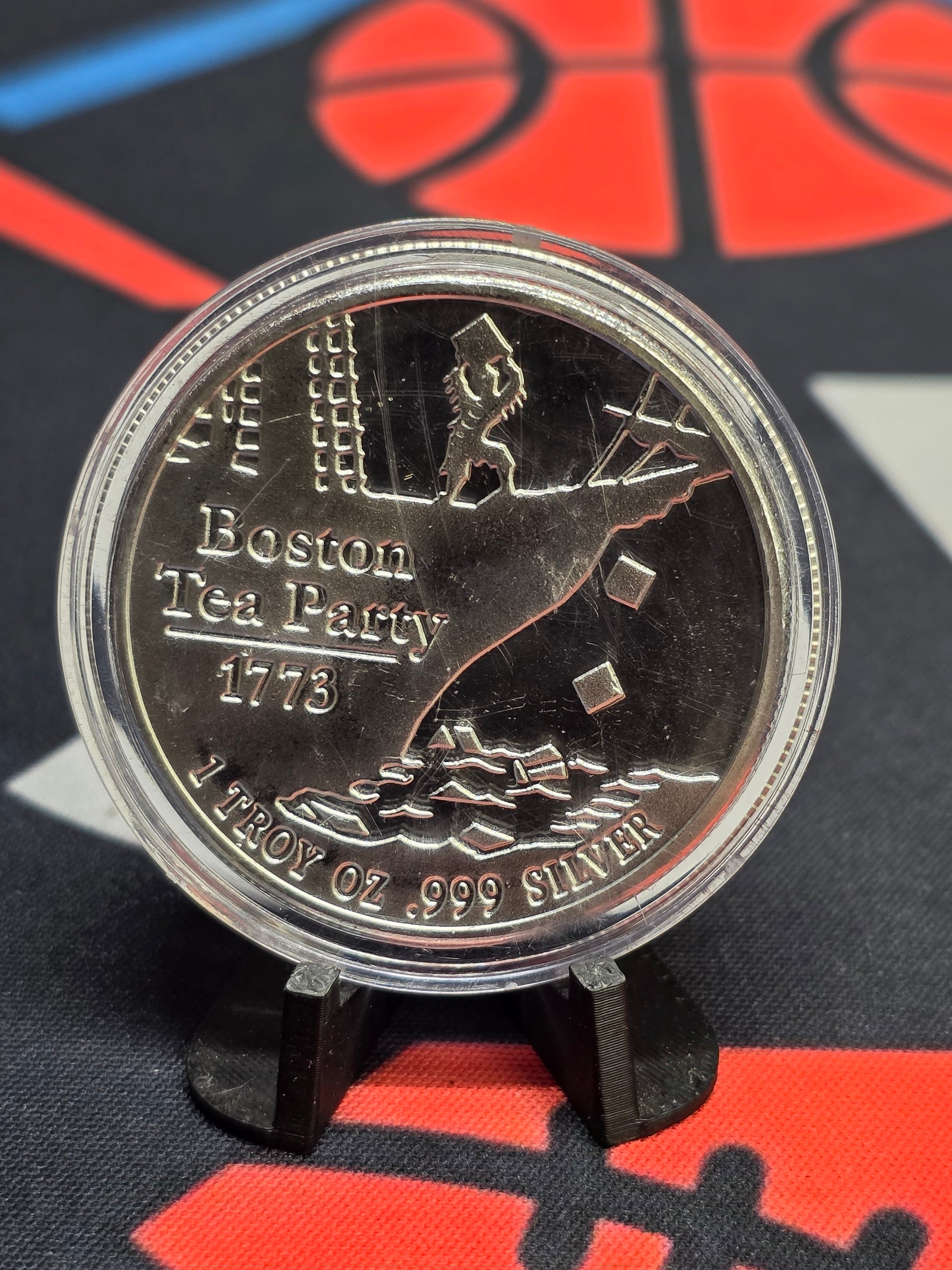 Boston Tea Party 1 oz Silver Round Dont Tread on Me