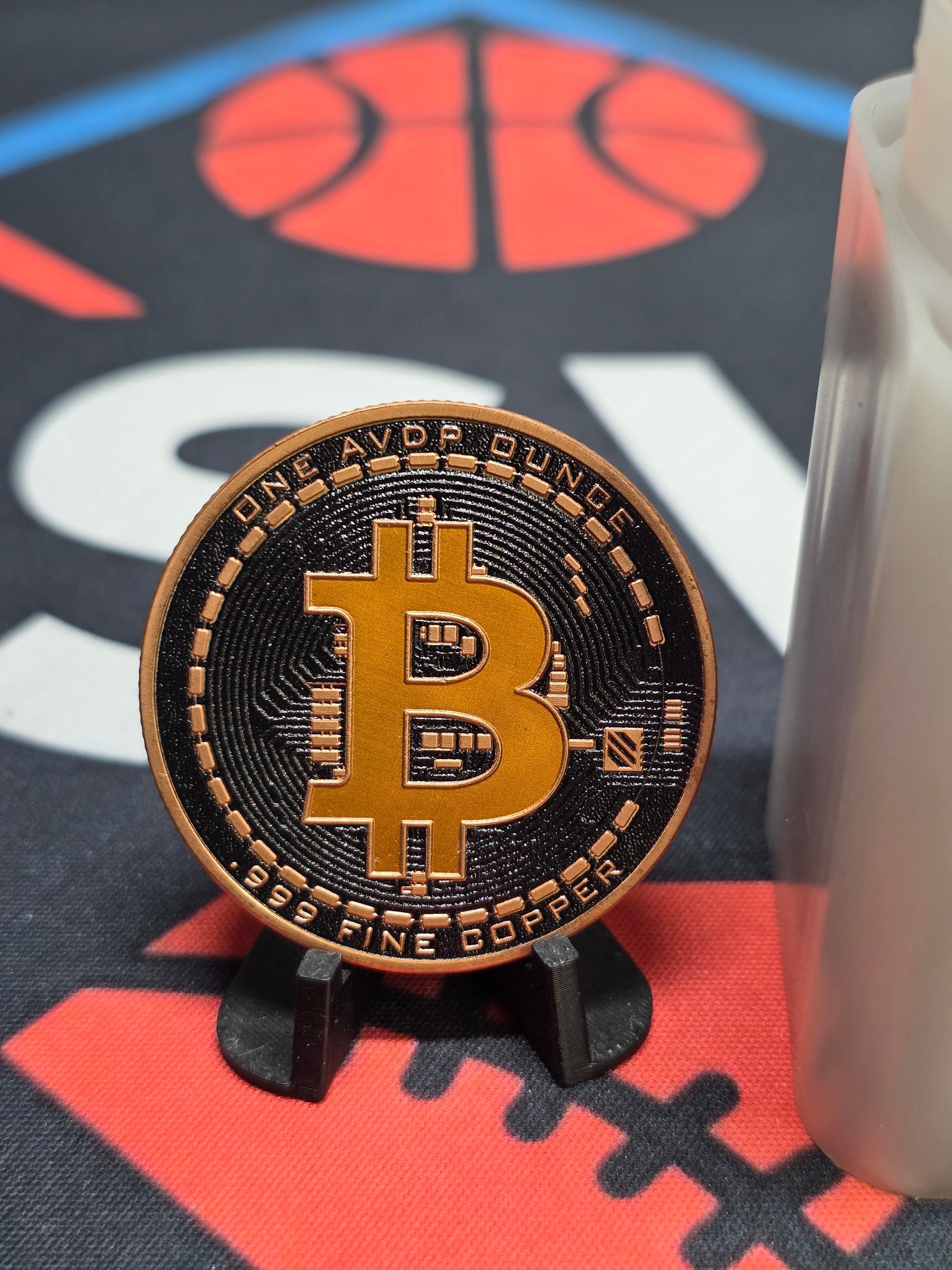 Limited Edition Black colorized Bitcoin 1 oz copper Round