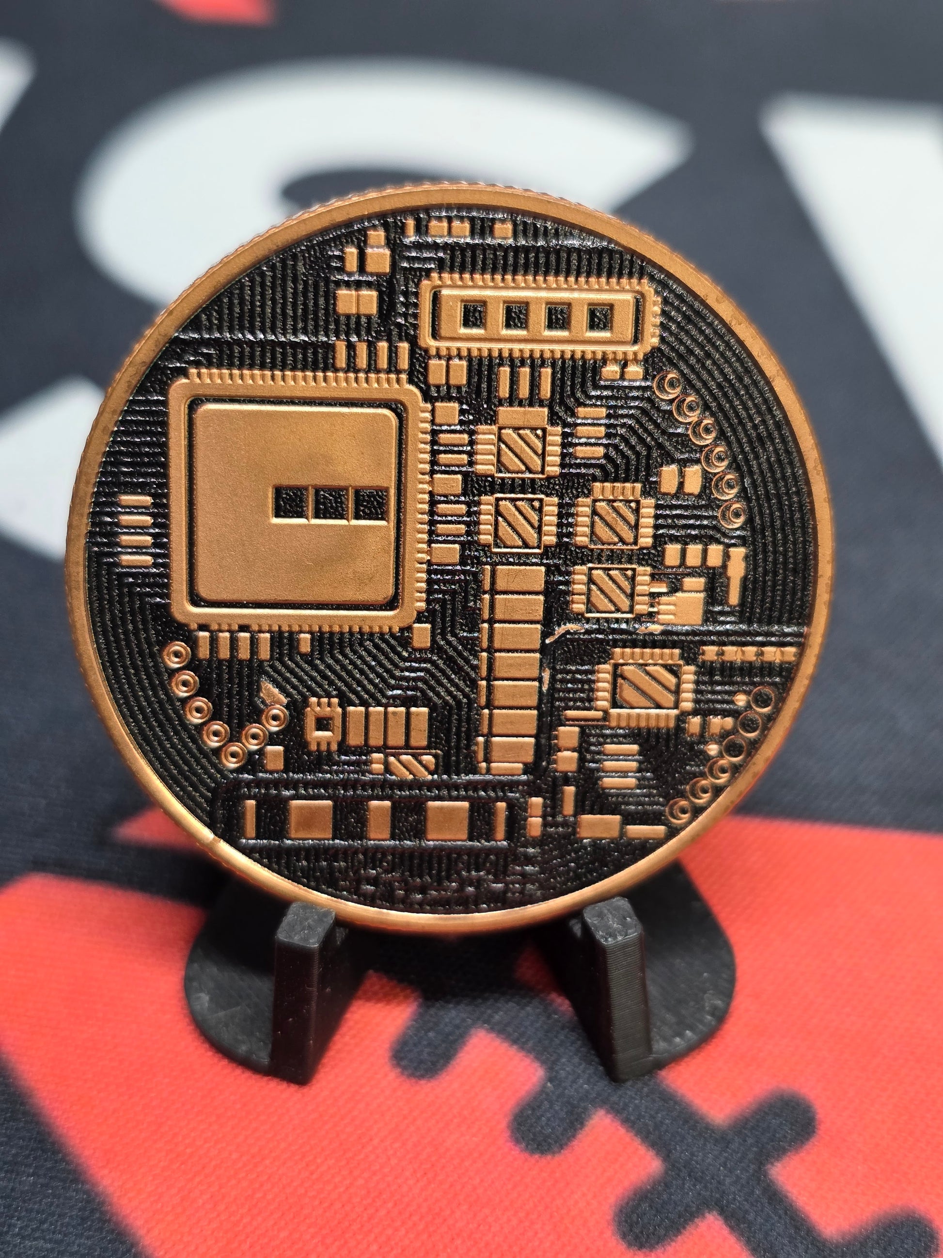 Limited Edition Black colorized Bitcoin 1 oz copper Round